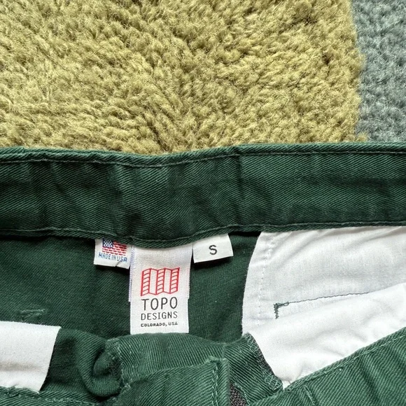 Topo Designs Forest Green Shorts - Picture 2 of 3
